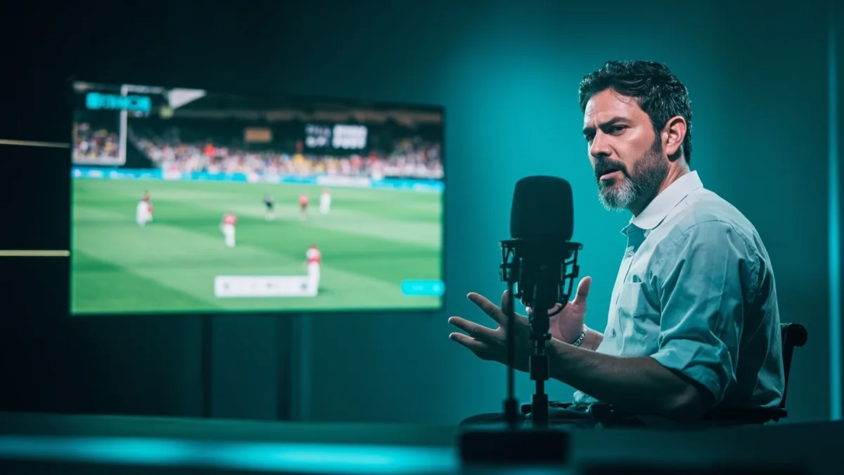 Cricket Watch Along stream interface with creator commentary, live chat and fan polls